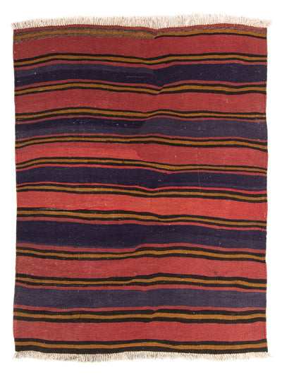 Antikk kilim Teppe 130x160cm - flerfarget