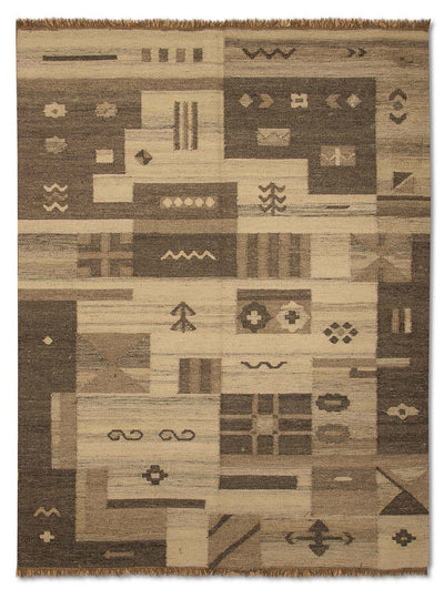 Moderne kilim Teppe 140x200cm - Ullteppe