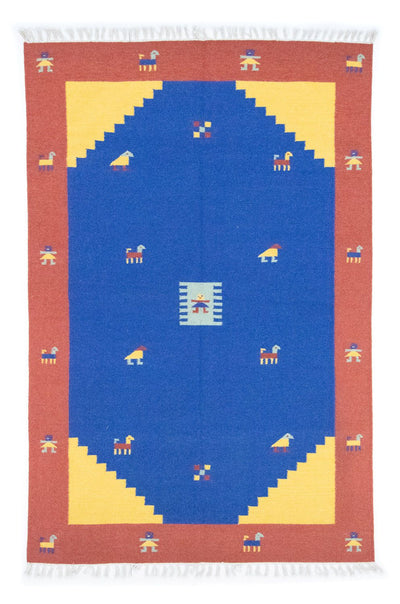 Moderne kilim Teppe 140x200cm - Ullteppe