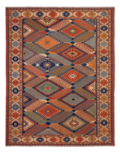 Afghansk kilim Teppe 205x272cm - flerfarget