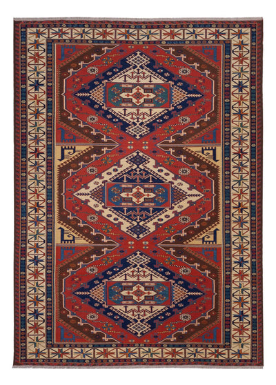 Afghansk kilim Teppe 204x282cm - rød