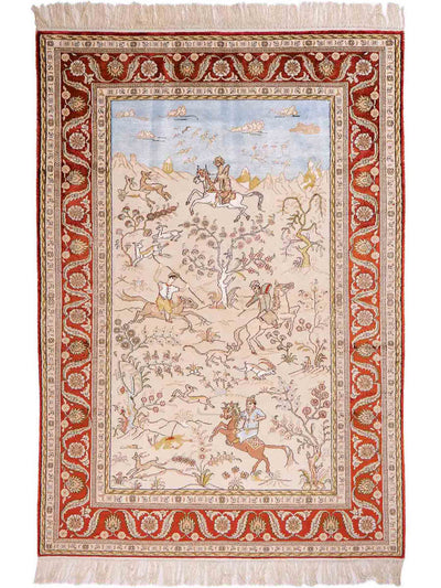Kinesisk silke Teppe 123x178cm - Orientalsk teppe