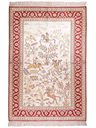 Kinesisk silke Teppe 127x185cm - Orientalsk teppe