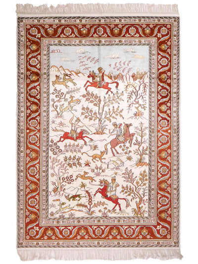 Kinesisk silke Teppe 125x184cm - Orientalsk teppe