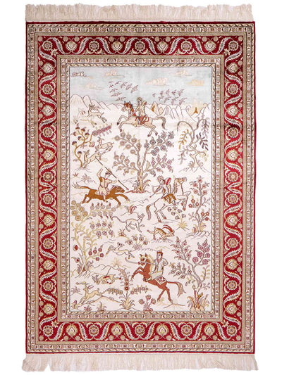 Kinesisk silke Teppe 124x185cm - Orientalsk teppe