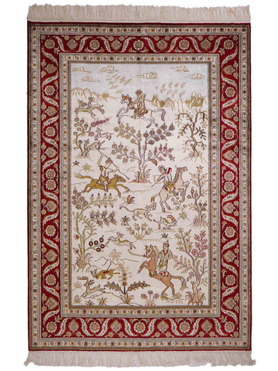 Kinesisk silke Teppe 126x183cm - Orientalsk teppe