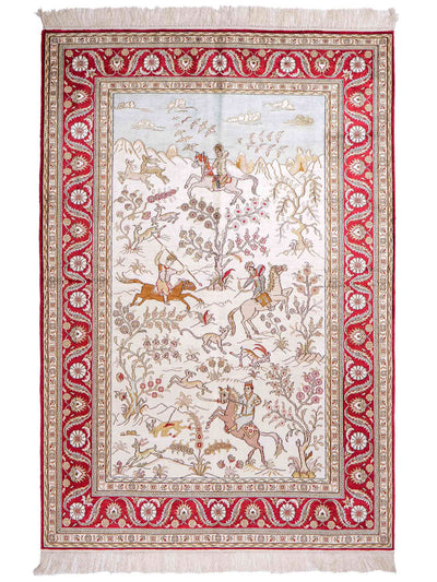 Kinesisk silke Teppe 126x185cm - Orientalsk teppe