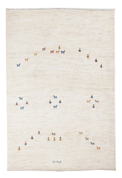 Persisk Gabbeh Teppe 126x178cm - Perserteppich Wollteppich