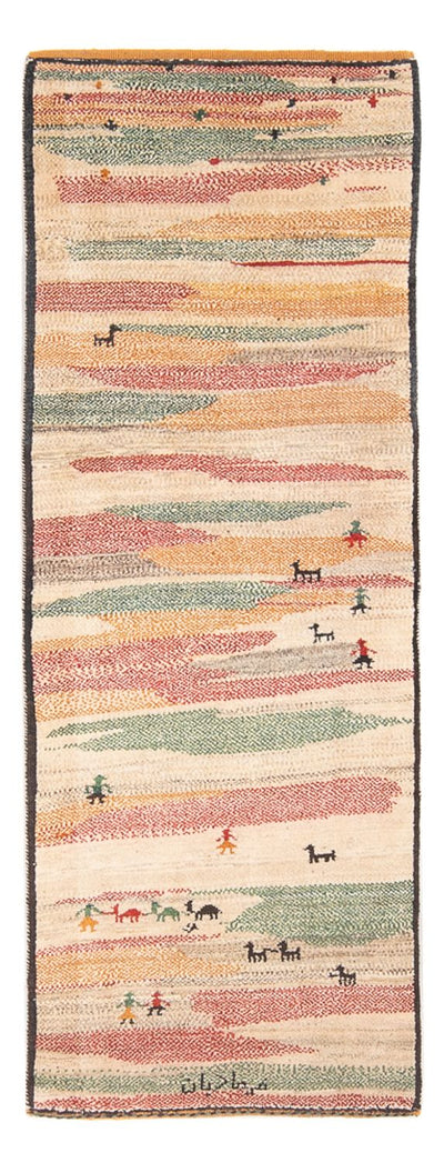 Persisk Gabbeh Teppe 78x205cm - Perserteppich Wollteppich