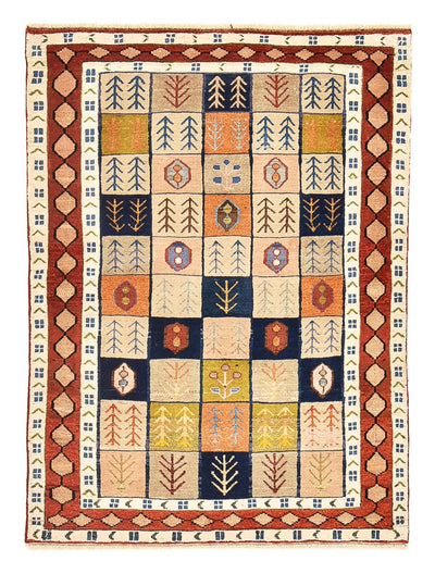 Persisk Gabbeh Teppe 103x143cm - Perserteppich Wollteppich