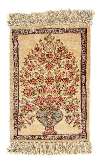 Qom silke Teppe 31x42cm - Persisk teppe