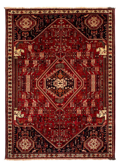 Shiraz Teppe 205x295cm - Persisk teppe - mørk rød