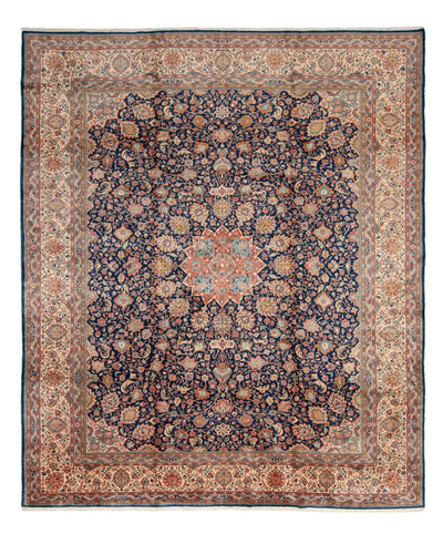 Sarouk Teppe 348x430cm - Persisk teppe - mørkeblå