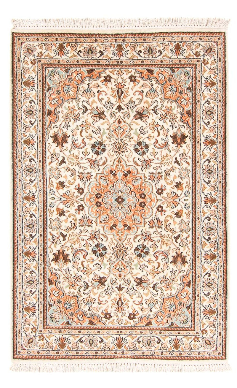 Silketeppe - Kashmir silke - 125 x 78 cm - krem