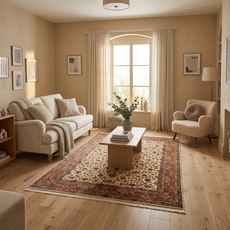 Indo Sarouk Teppe 295x193cm - Orientalsk teppe
