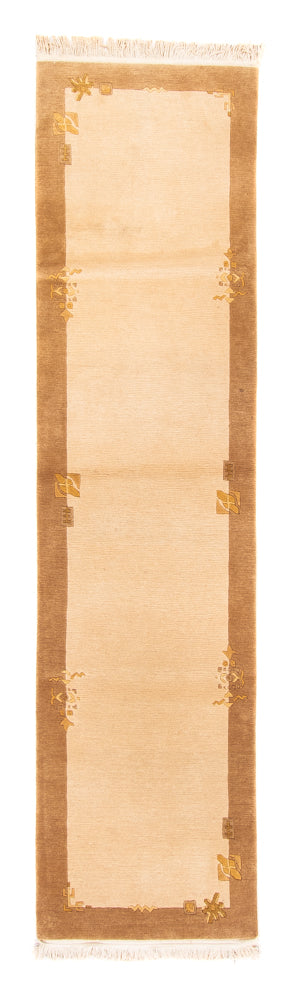 Løper Nepal teppe - 263 x 70 cm - beige