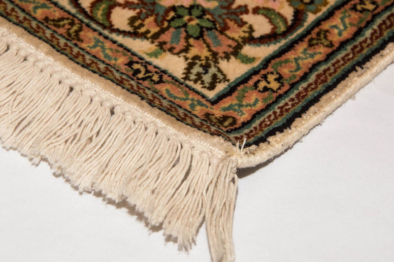 Silketeppe - Kashmir silke - 148 x 93 cm - beige