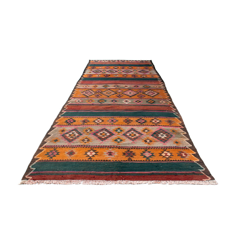 Antikk kilim Teppe 370x145cm