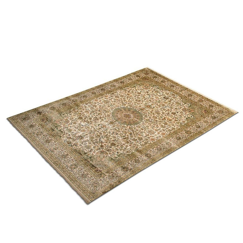 Silketeppe - Kashmir silke - 314 x 213 cm - beige