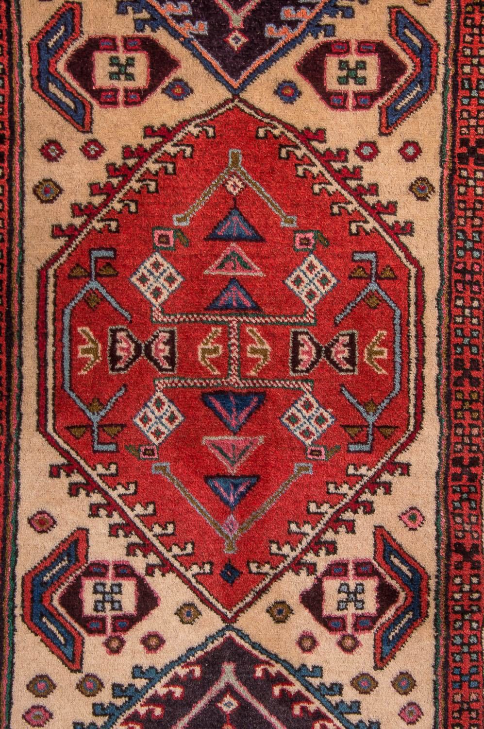 Løper Persisk teppe - Nomadisk - 296 x 75 cm - beige