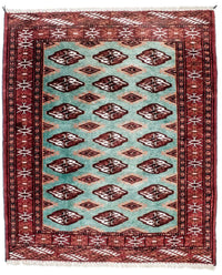 Turkaman teppe - 124 x 100 cm - turkis – product image