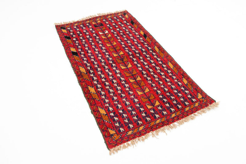 Balutsj-teppe - 126 x 73 cm - rød