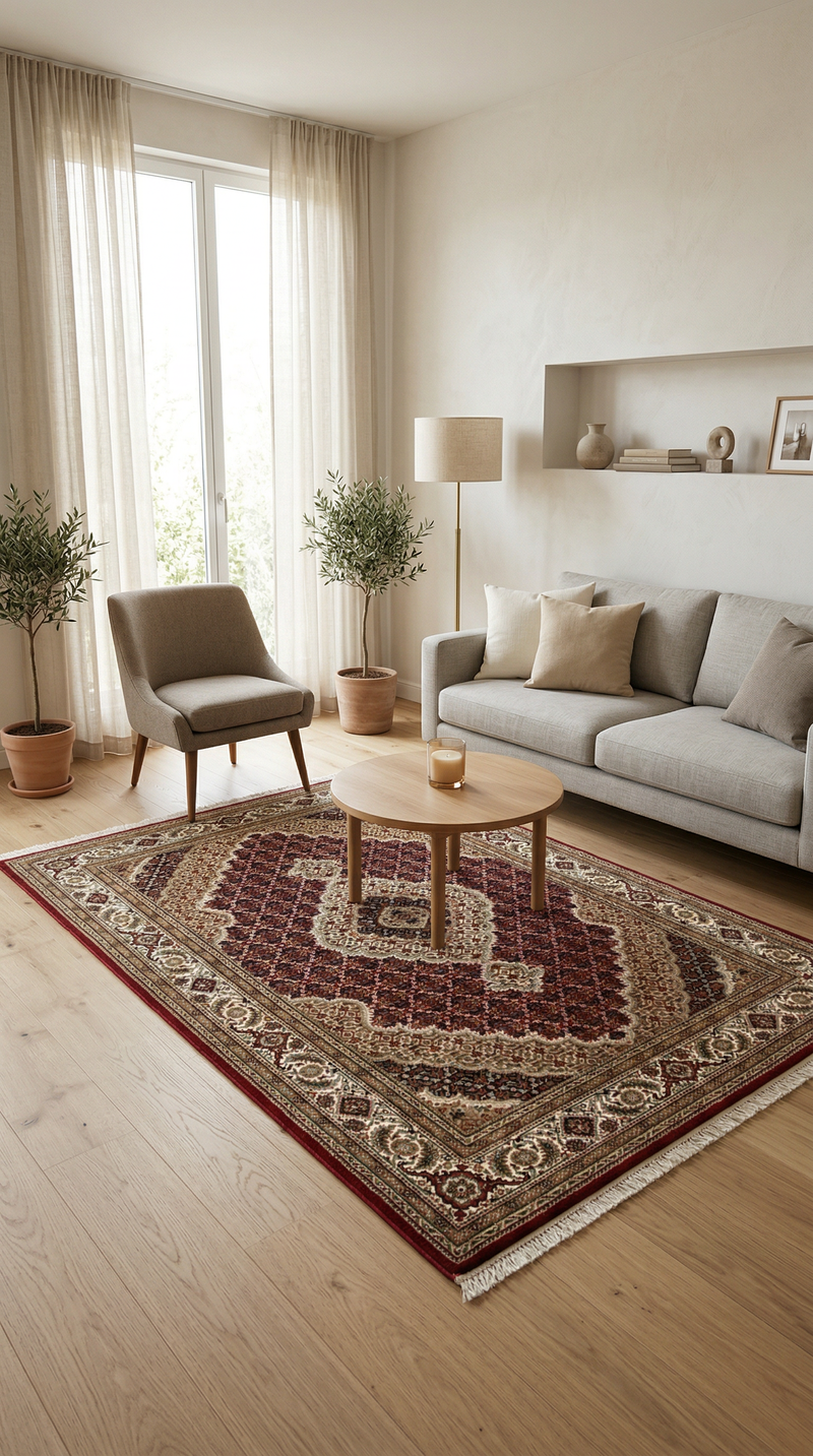 Persisk teppe - Tabriz - 233 x 163 cm - rød