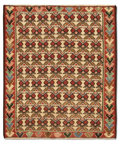 Antikk kilim Teppe 119x143cm