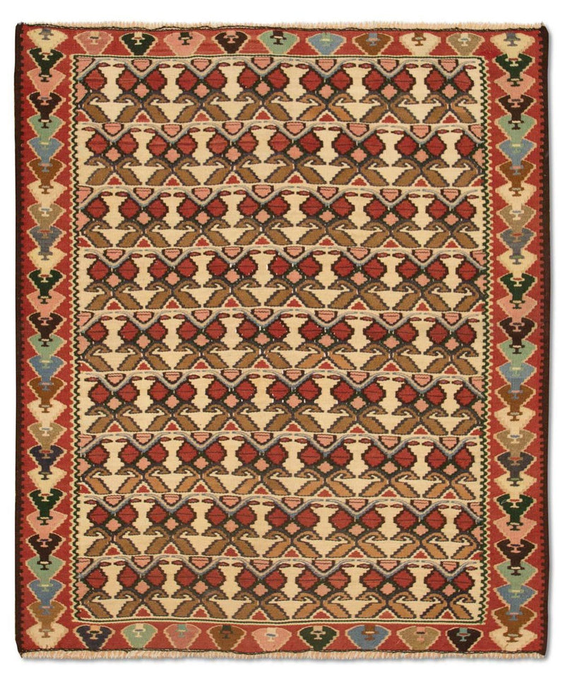 Antikk kilim Teppe 143x119cm