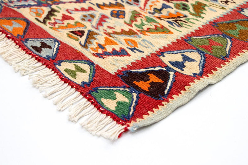 Kelimteppe - Gammelt - 153 x 119 cm - blå