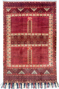 Afghansk teppe - Hatshlu - 293 x 203 cm - rød – product image