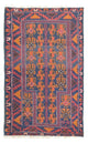 Balutsj-teppe - 133 x 83 cm - blå