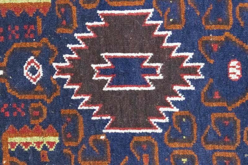 Balutsj-teppe - 136 x 76 cm - blå