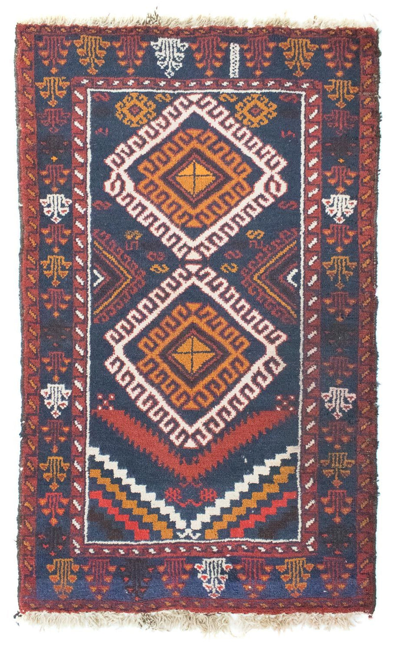 Balutsj-teppe - 130 x 76 cm - blå
