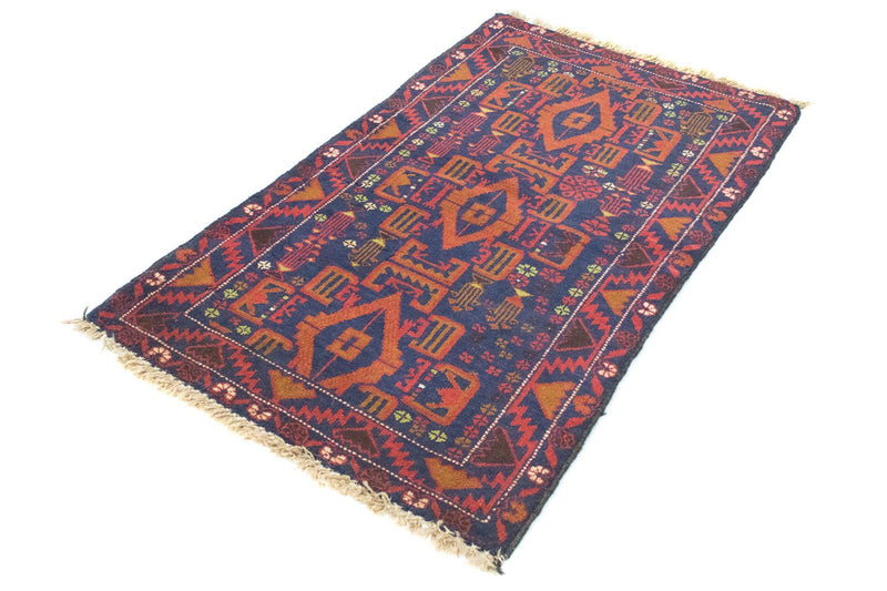 Balutsj-teppe - 135 x 81 cm - blå