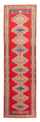 Løper Pakistan teppe - 285 x 79 cm - rød