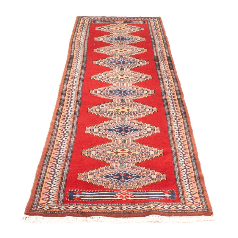 Løper Pakistan teppe - 285 x 79 cm - rød