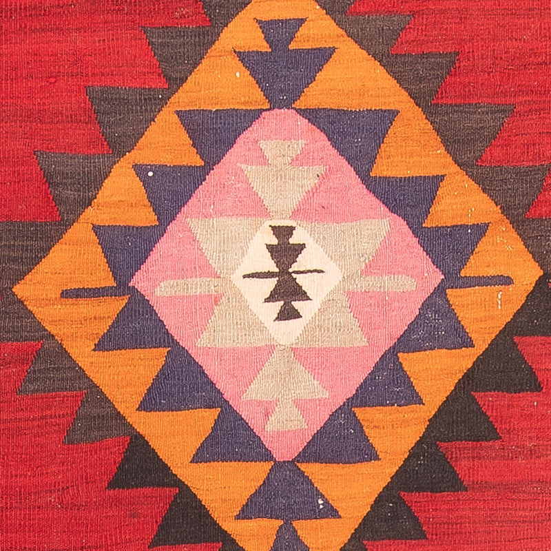 Løper Kelimteppe - Gammelt - 390 x 150 cm - rød