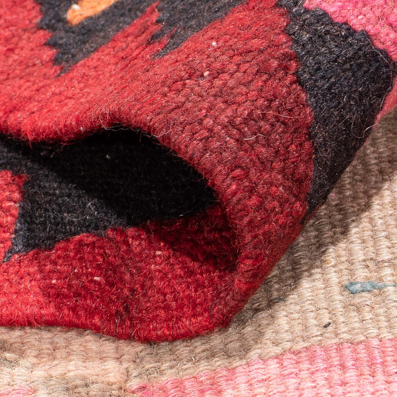 Løper Kelimteppe - Gammelt - 390 x 150 cm - rød
