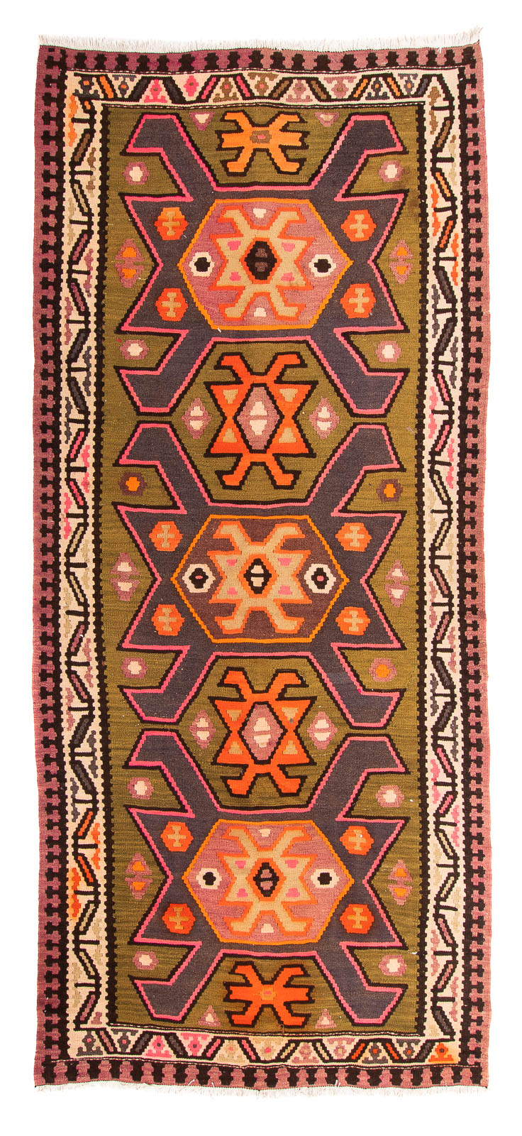 Antikk kilim Teppe 145x305cm