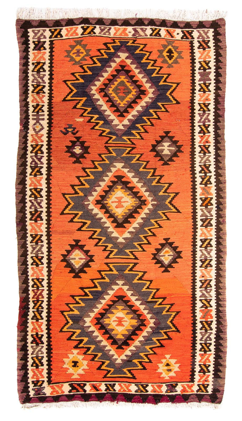 Antikk kilim Teppe 130x260cm
