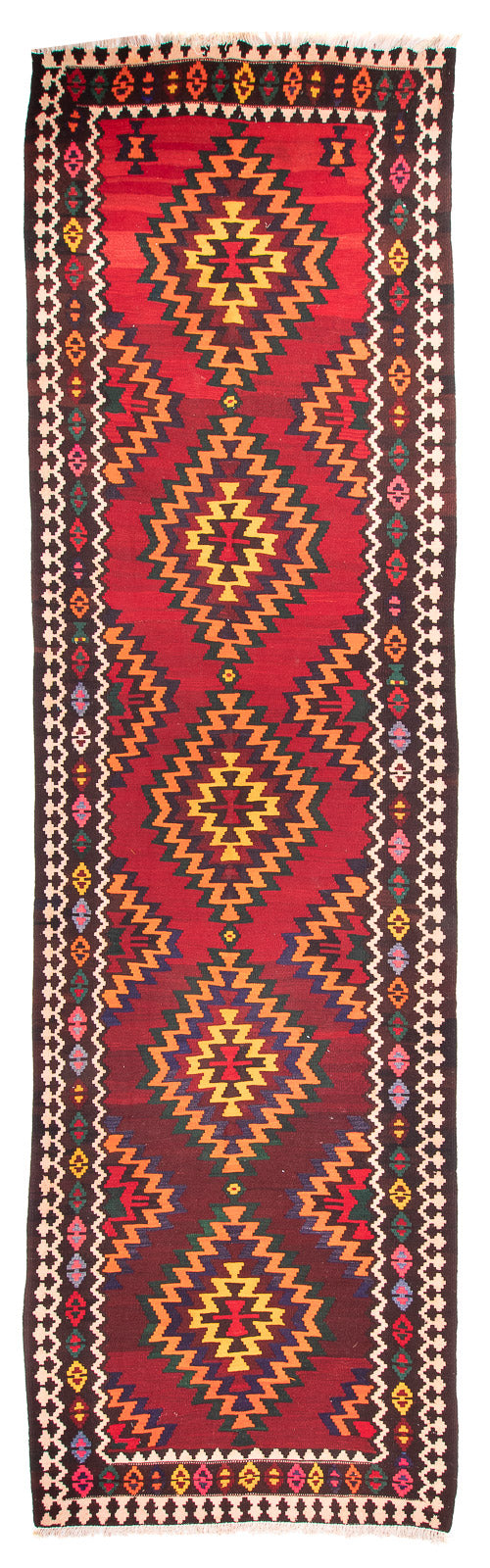 Antikk kilim Teppe 124x440cm
