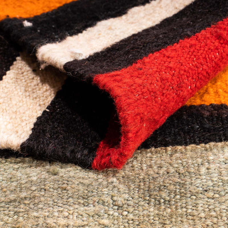 Kelimteppe - Gammelt square  - 180 x 170 cm - flerfarget