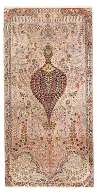 Løper Silketeppe - Kina silke - 200 x 104 cm - laks – product image