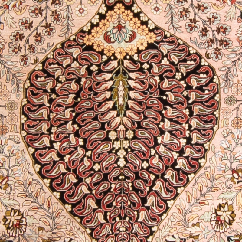 Løper Silketeppe - Kina silke - 200 x 104 cm - laks