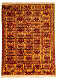 Silketeppe - afghansk silke - 173 x 126 cm - gull – product image