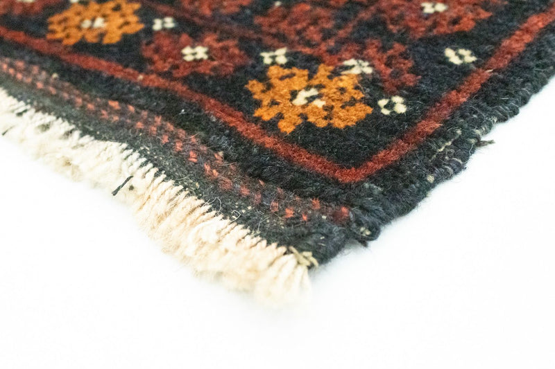 Afghansk teppe square  - 45 x 42 cm - blå