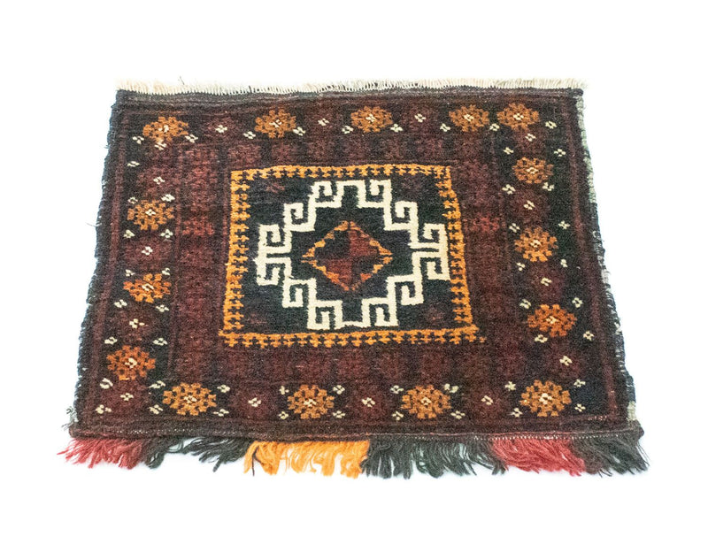Afghansk teppe square  - 45 x 42 cm - blå