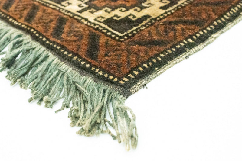 Afghansk teppe square  - 47 x 41 cm - brun