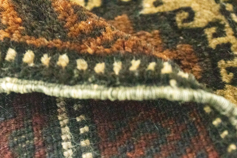 Afghansk teppe square  - 47 x 41 cm - brun